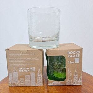 Uncommon Goods Brooklyn 11oz High Ball Glasses NIB